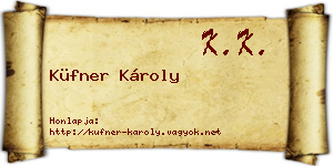 Küfner Károly névjegykártya
