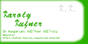 karoly kufner business card